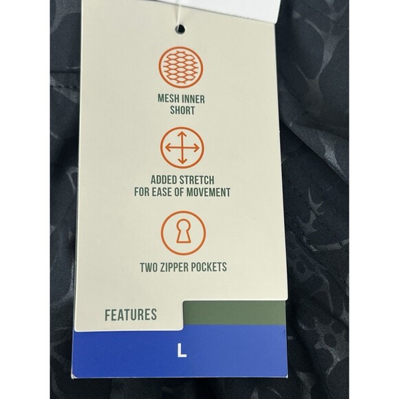 NWT Orvis Travel Skort Women’s L Black Rose Embossed Pull On Stretch Athleisure - Picture 15 of 16